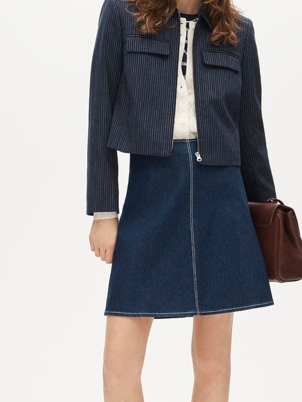 J.Crew Fairfax Skirt Denim Size 2 Classy Preppy Casual